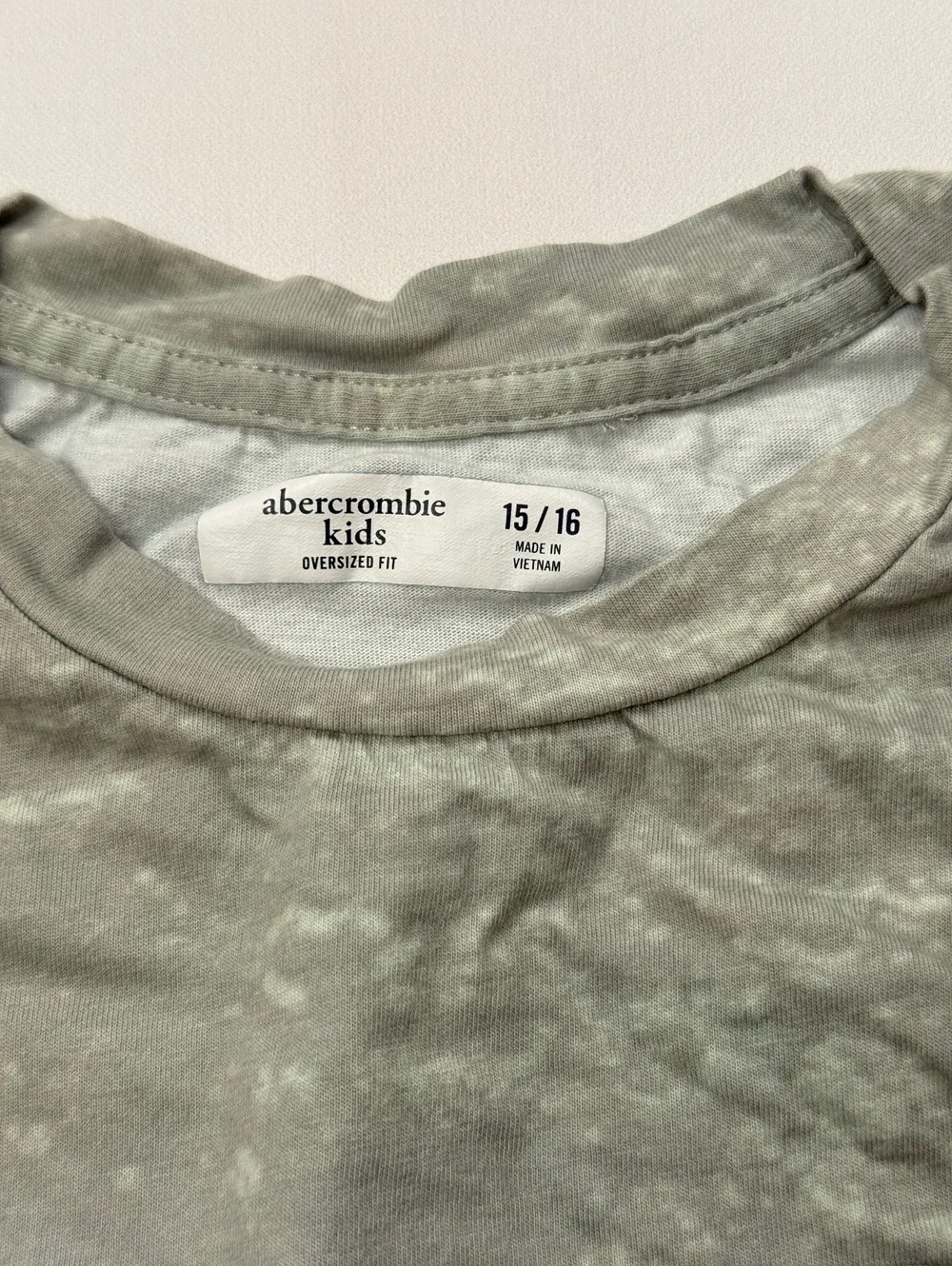 Abercrombie Kids Oversized Fit T Shirt Gray 2010s Minimalist - Boys 15/16